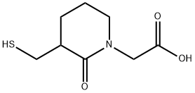 3-(mercaptomethyl)-2-oxo-1-piperidineacetic acid 结构式