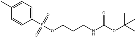 3-(叔丁氧基羰基)氨基)丙基4-甲基苯磺酸酯 结构式