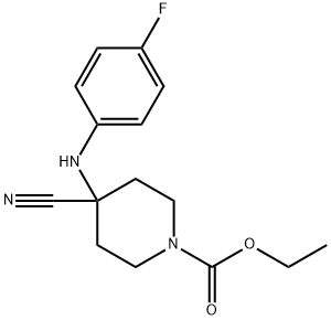 ethyl 4-cyano-4-[(4-fluorophenyl)amino]piperidine-1-carboxylate  结构式