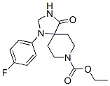ethyl 1-(4-fluorophenyl)-4-oxo-1,3,8-triazaspiro[4.5]decane-8-carboxylate 结构式