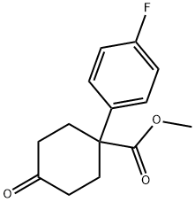 1-(4-氟苯基)-4-氧代环己烷-1-羧酸甲酯 结构式