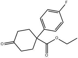 1-(4-氟苯基)-4-氧代环己烷-1-甲酸乙酯 结构式