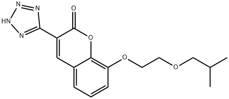 8-(5-Methyl-3-oxahexyloxy)-3-(1H-tetrazol-5-yl)coumarin 结构式