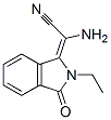 Acetonitrile, amino(2-ethyl-2,3-dihydro-3-oxo-1H-isoindol-1-ylidene)-, (2Z)- (9CI) 结构式