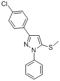 3-(4-CHLOROPHENYL)-5-METHYLTHIO-1-PHENYL-1H-PYRAZOLE 结构式