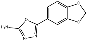 5-(1,3-二氧杂茚烷-5-基)-1,3,4-噁二唑-2-胺 结构式