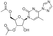 1-(3,5-DI-O-ACETYL-BETA-D-RIBOFURANOSYL)-4-(1,2,4-TRIAZOL-L-YL)-5-METHYLPYRMIDIN-2-ONE 结构式