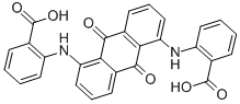 2,2'-[(9,10-二氢-9,10-二氧代-1,5-蒽二基)二亚氨基]二苯甲酸 结构式