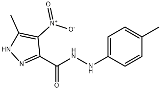 5-Methyl-4-nitro-1H-pyrazole-3-carboxylic acid 2-(4-methylphenyl)hydra zide 结构式