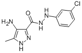 4-Amino-5-methyl-1H-pyrazole-3-carboxylic acid 2-(3-chlorophenyl)hydra zide 结构式