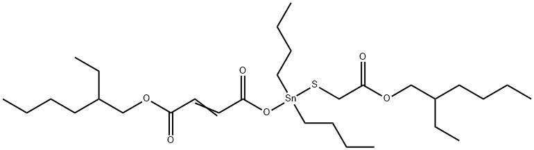 2-ethylhexyl 4,4-dibutyl-12-ethyl-6,9-dioxo-5,10-dioxa-3-thia-4-stannahexadec-7-enoate  结构式