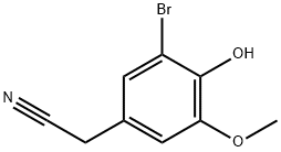 3-溴-4-羟基-5-甲氧基苯乙腈 结构式