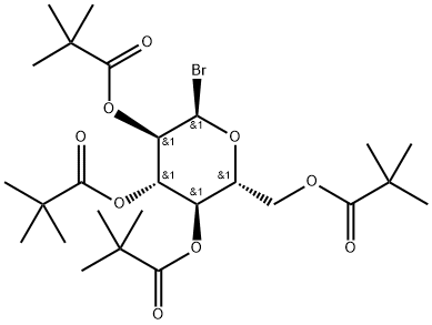2,3,4,6-O-四特戊酰基-ALPHA-D-溴代吡喃葡萄糖 结构式