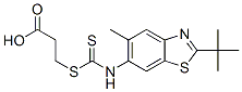 3-[(2-tert-Butyl-5-methylbenzothiazol-6-yl)amino(thiocarbonyl)thio]propanoic acid 结构式