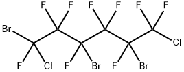 1,3,5-三溴-1,6-二氯-1,2,2,3,4,4,5,6,6-九氟己烷 结构式