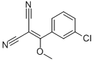 2-[(3-CHLOROPHENYL)METHOXYMETHYLENE]PROPANE DINITRILE 结构式