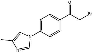 2-溴--1-(4-(4-甲基-1H-咪唑-1-基)苯基)乙酮 结构式