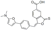 5-Isobenzofurancarboxylic  acid,  1-[[4-[5-(dimethylamino)-2-furanyl]phenyl]methylene]-1,3-dihydro-3-thioxo- 结构式