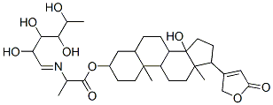 [14-hydroxy-10,13-dimethyl-17-(5-oxo-2H-furan-3-yl)-1,2,3,4,5,6,7,8,9, 11,12,15,16,17-tetradecahydrocyclopenta[a]phenanthren-3-yl] 2-(2,3,4,5 -tetrahydroxyhexylideneamino)propanoate 结构式