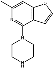 4-(1-piperazinyl)-5-aza-6-methylbenzofuran maleate 结构式