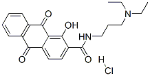 2-Anthracenecarboxamide, N-(3-(diethylamino)propyl)-9,10-dihydro-1-hyd roxy-9,10-dioxo-, monohydrochloride 结构式