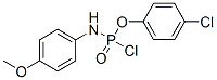 N-(4-Methoxyphenyl)amidochloridophosphoric acid 4-chlorophenyl ester 结构式