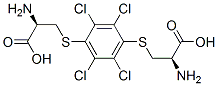 (2R)-2-amino-3-[4-[(2R)-2-amino-2-carboxy-ethyl]sulfanyl-2,3,5,6-tetra chloro-phenyl]sulfanyl-propanoic acid 结构式