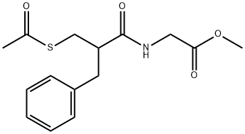 N-[2-[(Acetylthio)methyl]-1-oxo-3-phenylpropyl]glycine Methyl Ester 结构式