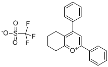 2,4-DIPHENYL-5,6,7,8-TETRAHYDROCHROMENYLIUM TRIFLUOROMETHANESULPHONATE 结构式