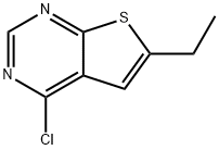 4-氯-6-乙基噻吩[2,3-D]嘧啶 结构式