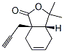 1(3H)-Isobenzofuranone,3a,4,7,7a-tetrahydro-3,3-dimethyl-7a-(2-propynyl)-,(3aR,7aR)-(9CI) 结构式
