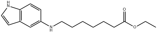 ethyl 7-(1H-indol-5-ylamino)heptanoate 结构式