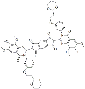 s-Indacene-1,3,5,7(2H,6H)-tetrone,  2,6-bis[3-[3-[2-(1,3-dioxan-2-yl)ethoxy]phenyl]-3,4-dihydro-6,7,8-trimethoxy-4-oxo-2-quinazolinyl]-  (9CI) 结构式