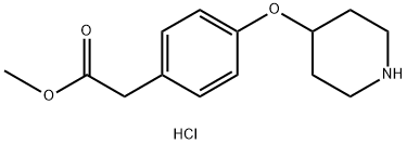 Methyl 2-[4-(4-piperidinyloxy)phenyl]acetatehydrochloride 结构式