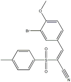 (Z)-3-(3-bromo-4-methoxyphenyl)-2-[(4-methylphenyl)sulfonyl]-2-propenenitrile 结构式