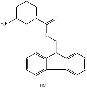 3-氨基-1-N-FMOC-哌啶盐酸盐 结构式