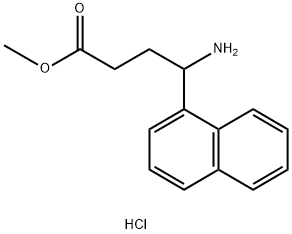 4-氨基-4-萘-1-基丁酸甲酯盐酸盐 结构式