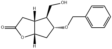 [3AR-(3AALPHA,4ALPHA,5BETA,6AALPHA)]-六氢-4-(羟基甲基)-5-苄氧基-2H-环戊二烯并[B]呋喃-2-酮 结构式