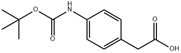 BOC-(4-氨基苯基)乙酸 结构式