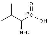 L-缬氨酸-1-13C 结构式