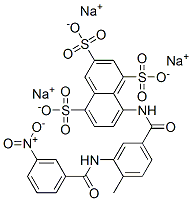 trisodium 8-[[4-methyl-3-[(3-nitrobenzoyl)amino]benzoyl]amino]naphthalene-1,3,5-trisulphonate 结构式