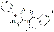 N-(1,5-dimethyl-3-oxo-2-phenyl-pyrazol-4-yl)-3-iodo-N-propan-2-yl-benz amide 结构式
