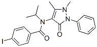 N-(1,5-dimethyl-3-oxo-2-phenyl-pyrazol-4-yl)-4-iodo-N-propan-2-yl-benz amide 结构式