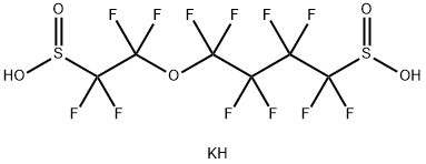 1,1,2,2,3,3,4,4-OCTAFLUORO-4-(1,1,2,2-TETRAFLUORO-2-SULFINOETHOXY)-1-BUTANESULFINIC ACID, DIPOTASSIUM SALT 结构式