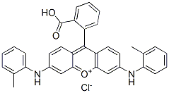 9-(2-carboxyphenyl)-3,6-bis[(o-tolyl)amino]xanthylium chloride 结构式