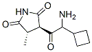 2,5-Pyrrolidinedione, 3-(aminocyclobutylacetyl)-4-methyl-, (3R,4S)- (9CI) 结构式