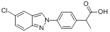 2-(p-(6-Chloro-2H-indazol-2-yl)phenyl)propionic acid 结构式