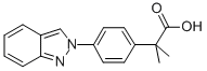 2-(p-(2H-Indazol-2-yl)phenyl)-2-methylpropionic acid 结构式