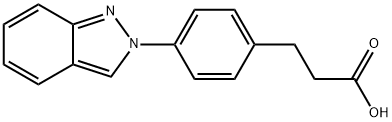 3-(p-(2H-Indazol-2-yl)phenyl)propionic acid 结构式