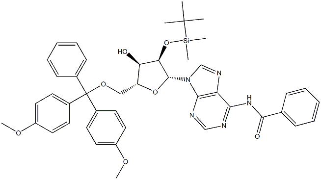 5'-DMT-2'-TBDMS-BZ-RA 结构式